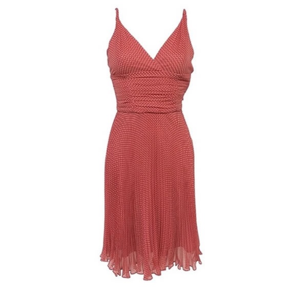 Laundry By Shelli Segal Dresses & Skirts - LAUNDRY SHELLI SEGAL Red & Salmon Polka Dot Dress